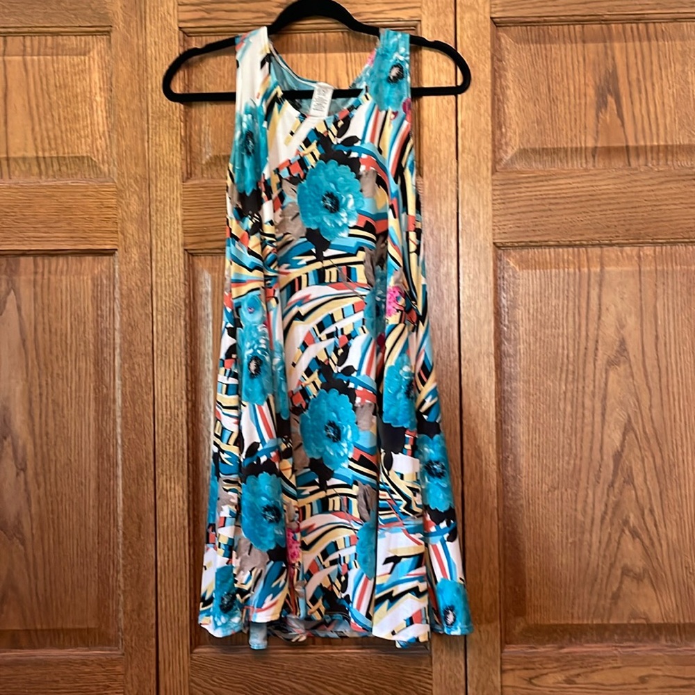 Floral, lightweight, above knee length sundress